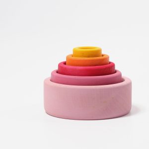 GRIMM'S - Houten Stapelbakjes | Lollipop | Roze