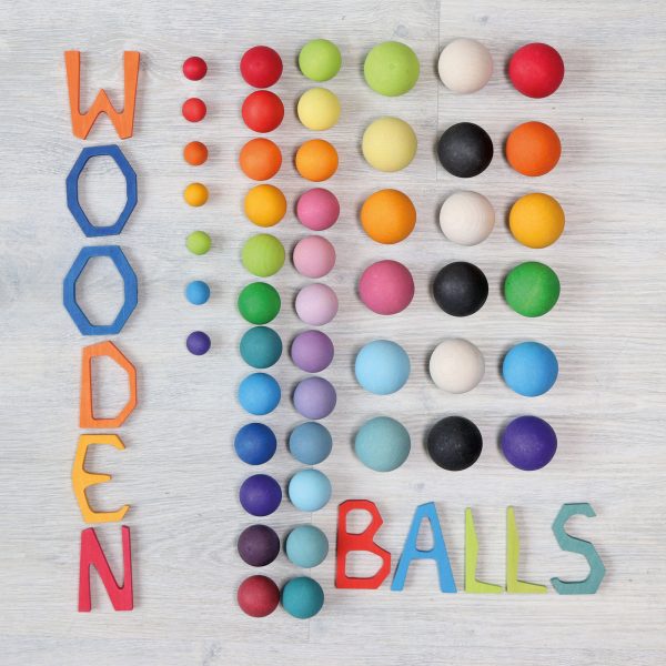 GRIMM'S - Houten Ballen Klein | 12 Stuks | Pastel - Afbeelding 3