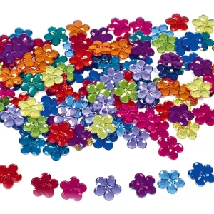 Bauspiel - Bloemen Glitterstenen  | 120 Stuks