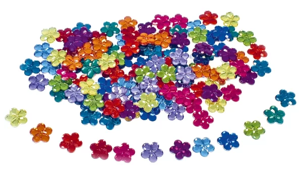 Bauspiel - Bloemen Glitterstenen  | 120 Stuks