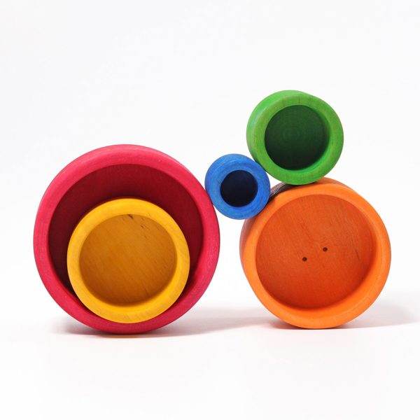 GRIMM'S - Houten Stapelbakjes | Rood - Afbeelding 3