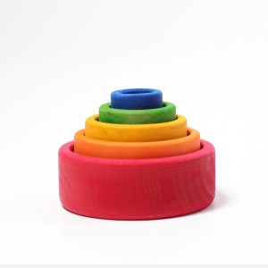 GRIMM'S - Houten Stapelbakjes | Rood