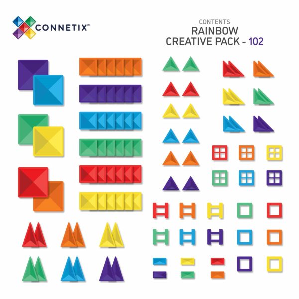 Connetix - Rainbow Creative Pack | 102 Stuks - Afbeelding 6