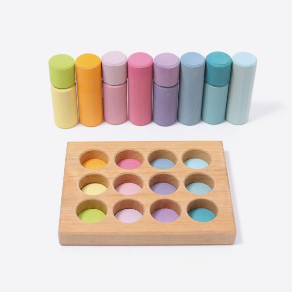 GRIMM'S - Sorteerbord met Rollers Klein | Pastel - Afbeelding 2