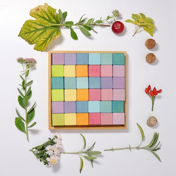 GRIMM'S - Mozaïek Blokkenset | 36-delig | Pastel - Afbeelding 5