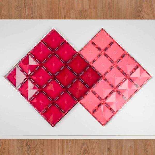 Connetix - Base Plate Pink/Berry | 2 Stuks - Afbeelding 2