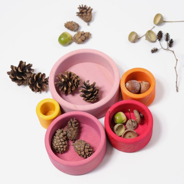 GRIMM'S - Houten Stapelbakjes | Lollipop | Roze - Afbeelding 8