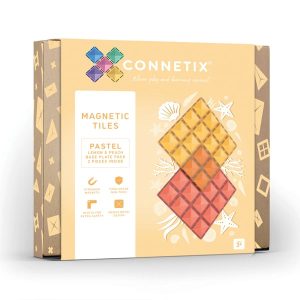 Connetix - Base Plate Lemon/Peach | 2 Stuks