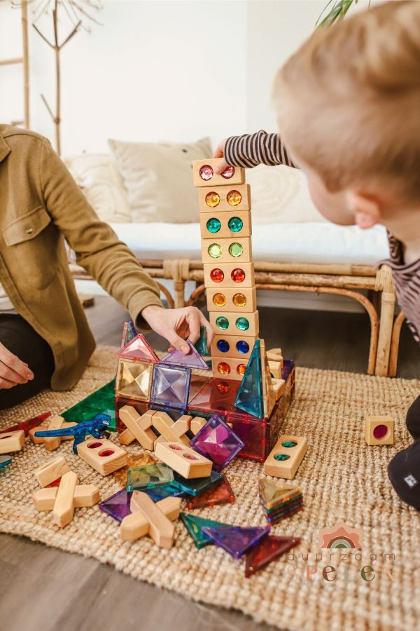 Bauspiel - Venster- en glinsterblokken Combi set | 25 Stuks - Afbeelding 5
