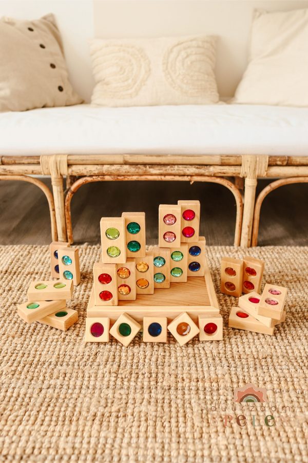 Bauspiel - Venster- en glinsterblokken Combi set | 25 Stuks - Afbeelding 3