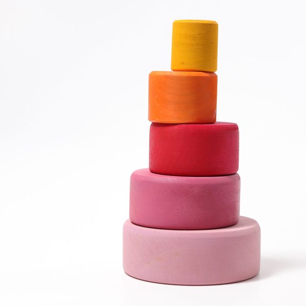 GRIMM'S - Houten Stapelbakjes | Lollipop | Roze - Afbeelding 5
