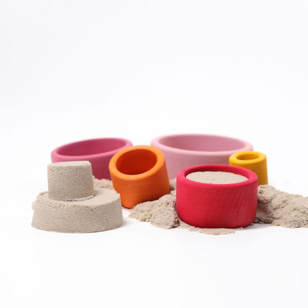 GRIMM'S - Houten Stapelbakjes | Lollipop | Roze - Afbeelding 4