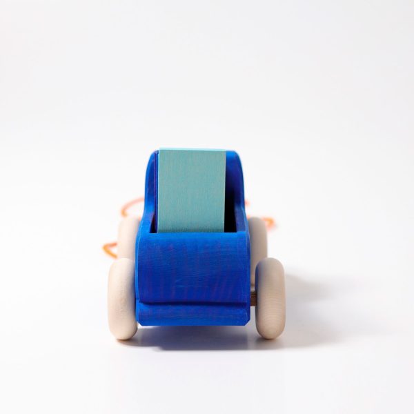 GRIMM'S - Vrachtwagen met trekkoord en plankjes | Blauw - Afbeelding 3