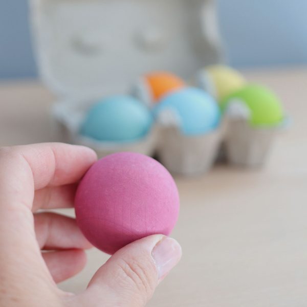 GRIMM'S - Houten Ballen Groot | 6 stuks | Pastel - Afbeelding 3