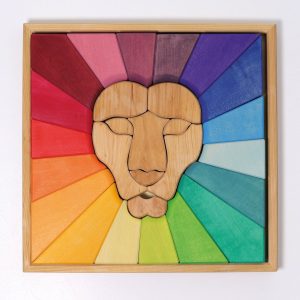 GRIMM'S - Regenboog Leeuw Blokkenset | 27-delig