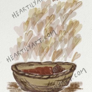 Heartilyart - Kaartje | Baby in Mozesmandje | Versie 1