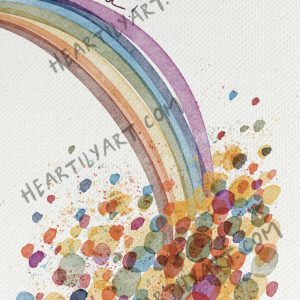 Heartilyart - Kaartje | Hoera Regenboog