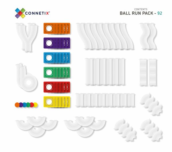 Connetix - Rainbow Ball Run Pack | 92 Stuks - Afbeelding 10