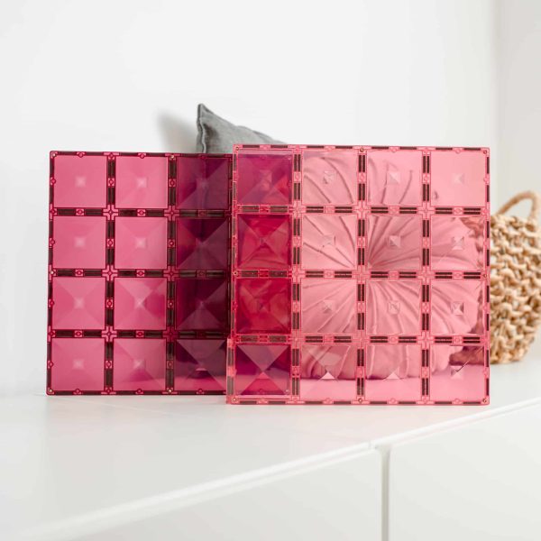 Connetix - Base Plate Pink/Berry | 2 Stuks - Afbeelding 3
