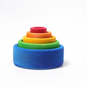 GRIMM'S - Houten Stapelbakjes | Blauw