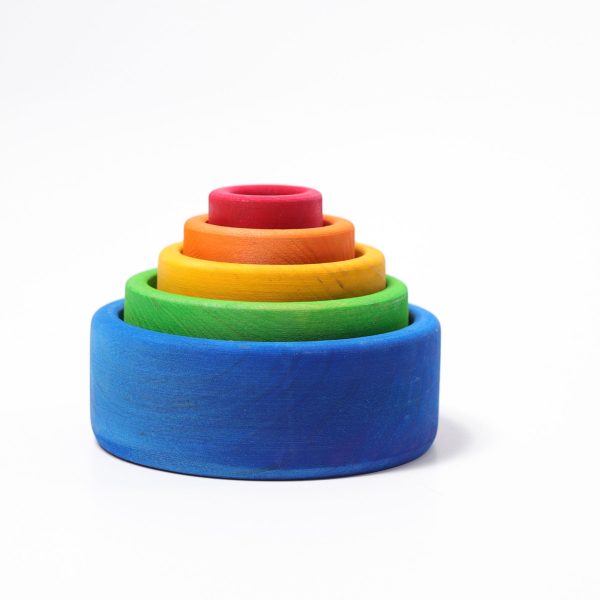 GRIMM'S - Houten Stapelbakjes | Blauw