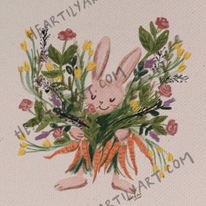 Heartilyart - Kaartje | Konijn