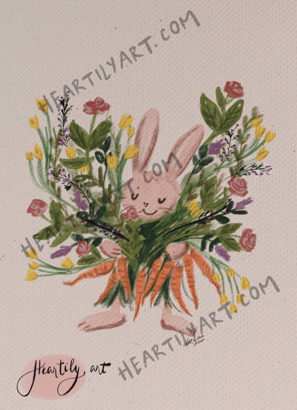 Heartilyart - Kaartje | Konijn