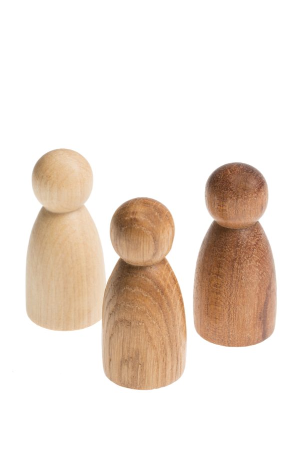 Grapat - Set van 3 houtkleurige Nins® - Afbeelding 3