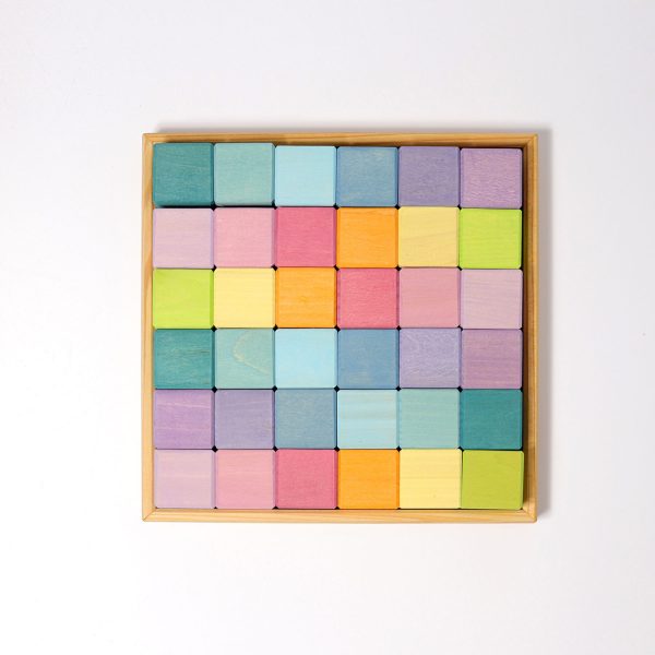 GRIMM'S - Mozaïek Blokkenset | 36-delig | Pastel
