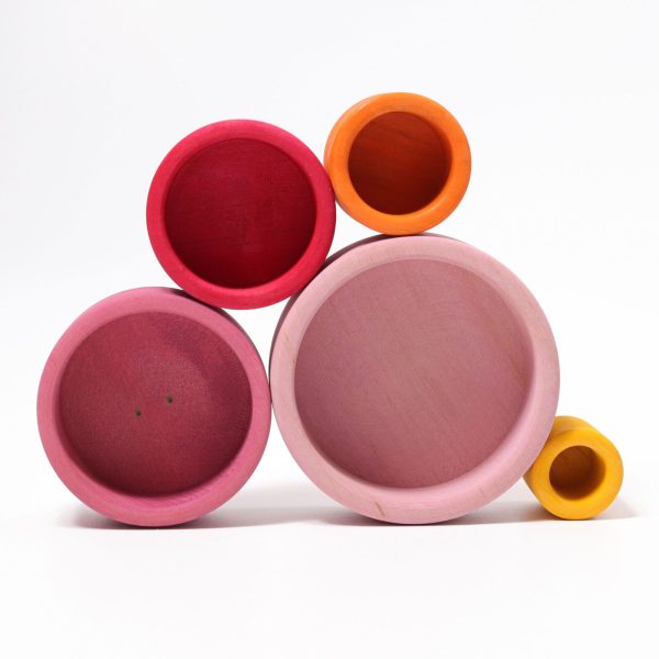 GRIMM'S - Houten Stapelbakjes | Lollipop | Roze - Afbeelding 6