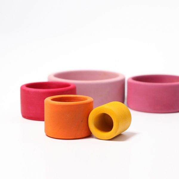 GRIMM'S - Houten Stapelbakjes | Lollipop | Roze - Afbeelding 7