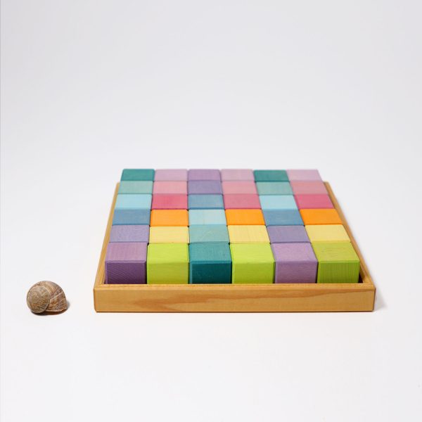 GRIMM'S - Mozaïek Blokkenset | 36-delig | Pastel - Afbeelding 4