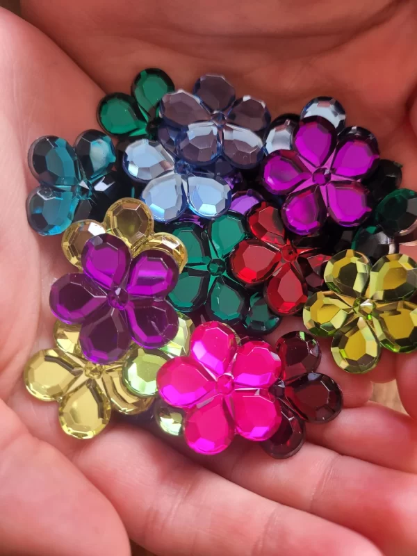 Bauspiel - Bloemen Glitterstenen  | 120 Stuks - Afbeelding 2