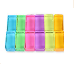 Bauspiel - Lucent Cubes Pastel XL | 12 Stuks