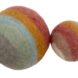 Papoose Toys - Vilten Ballen van Wol Earth | 13/7 cm | 2 Stuks