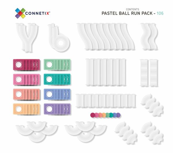 Connetix - Pastel Ball Run | 106 Stuks - Afbeelding 3