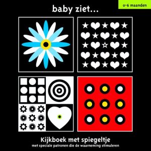 Baby ziet 0-6 maanden kijkboek met spiegeltje
