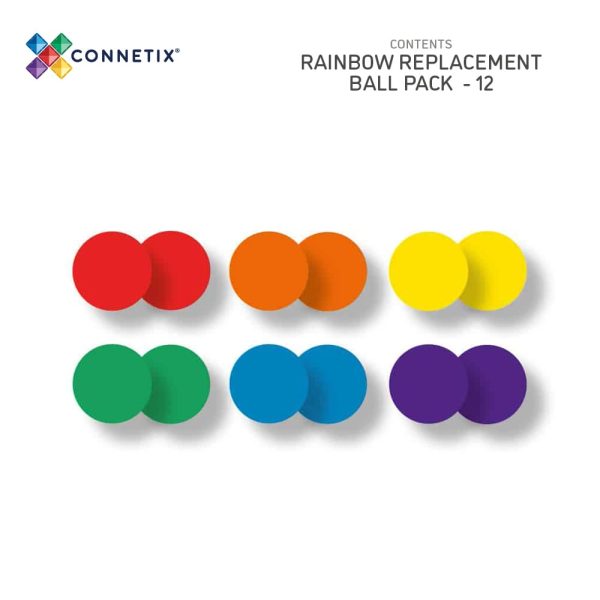 Connetix - Rainbow Knikkerbaan Ballen | 12 Stuks - Afbeelding 5