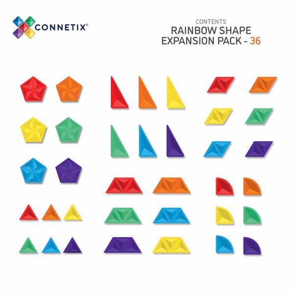 Connetix - Rainbow Shape Expansion Pack | 36 Stuks - Afbeelding 2