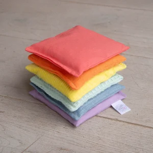 Little Botanic Label - Sensorische Pittenzakjes | Regenboog Pastel | 6 Stuks