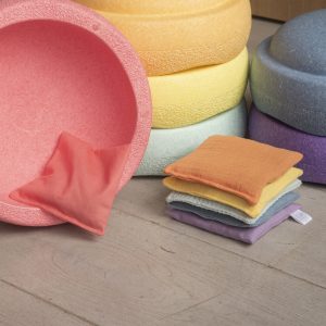 Little Botanic Label - Sensorische Pittenzakjes | Regenboog Pastel | 6 Stuks
