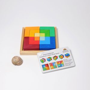 GRIMM'S - Houten Puzzel Vierkant | Klein