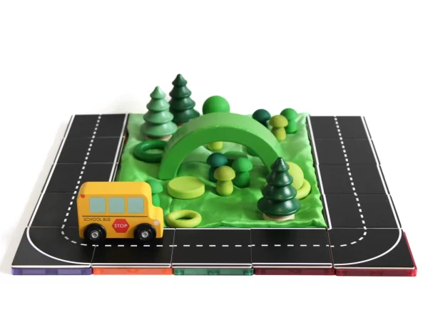 Learn & Grow Toys - Road Pack | Magnetische Tegel Toppers | 40 Stuks - Afbeelding 5