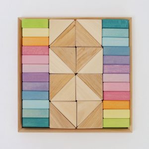 GRIMM's - Bouwwereld Blokkenset | Pastel Duo