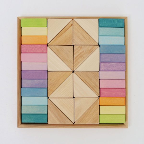 GRIMM's - Bouwwereld Blokkenset | Pastel Duo