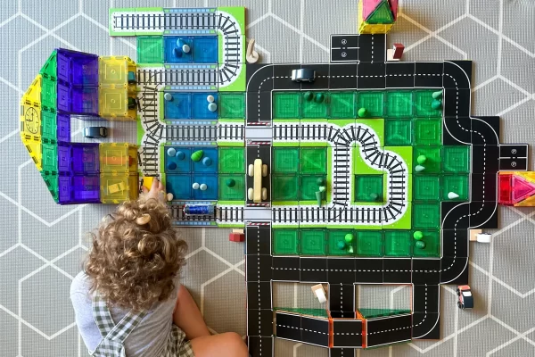 Learn & Grow Toys - Train Pack | Magnetische Tegel Toppers | 36 Stuks - Afbeelding 5