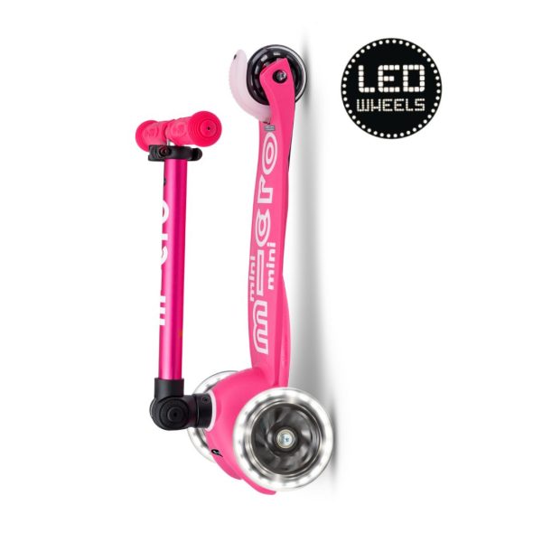 Micro Step - Mini | Deluxe LED Inklapbaar | Roze