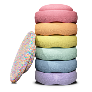 Stapelstein® | Super Confetti Rainbow Set | Pastel 6+1
