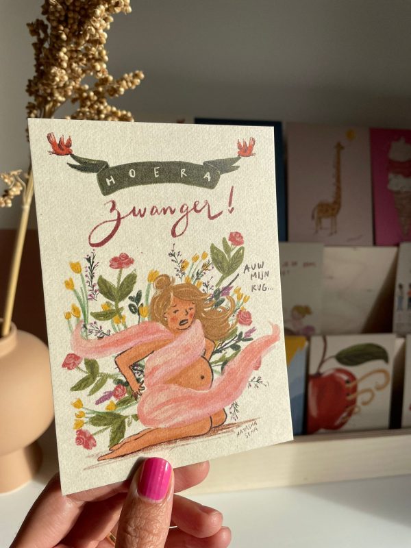 Heartilyart - Kaartje | Hoera Zwanger!