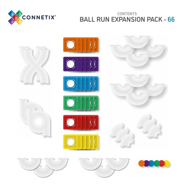 Connetix - Ball Run Expansion Pack | 66 Stuks - Afbeelding 6